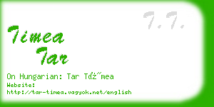 timea tar business card